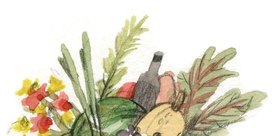 Illustration panier de produits